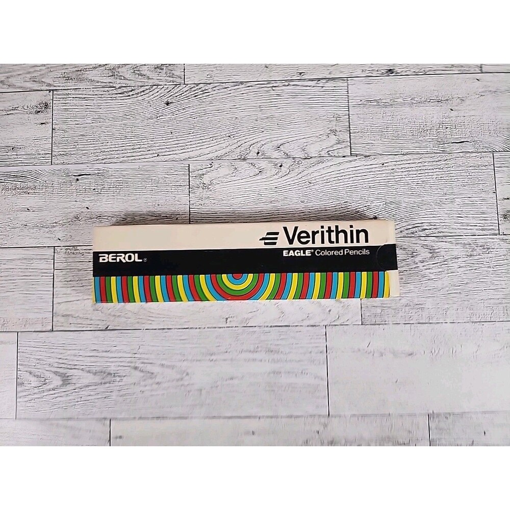 12 Berol Verithin Non Photo Blue & Sky Blue 740 1/2 Eagle Colored Pencils w/ Box